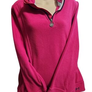 Under Armour Pink Long Sleeve Polo Sweatshirt 1/4 Zip